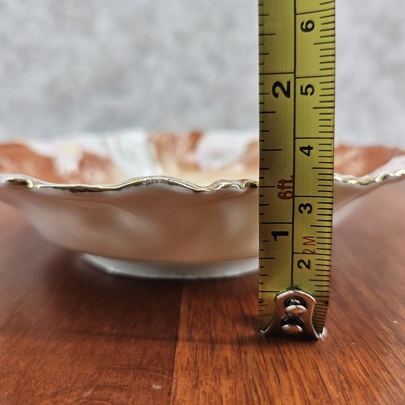 S&T RS Germany Small Scalloped‎ Fluted Porcelain Berry Bowl Floral Gold Trim EUC - Picture 8 of 8